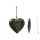 Zawieszka metalowa MFP Serce Czarne, 8.5cm